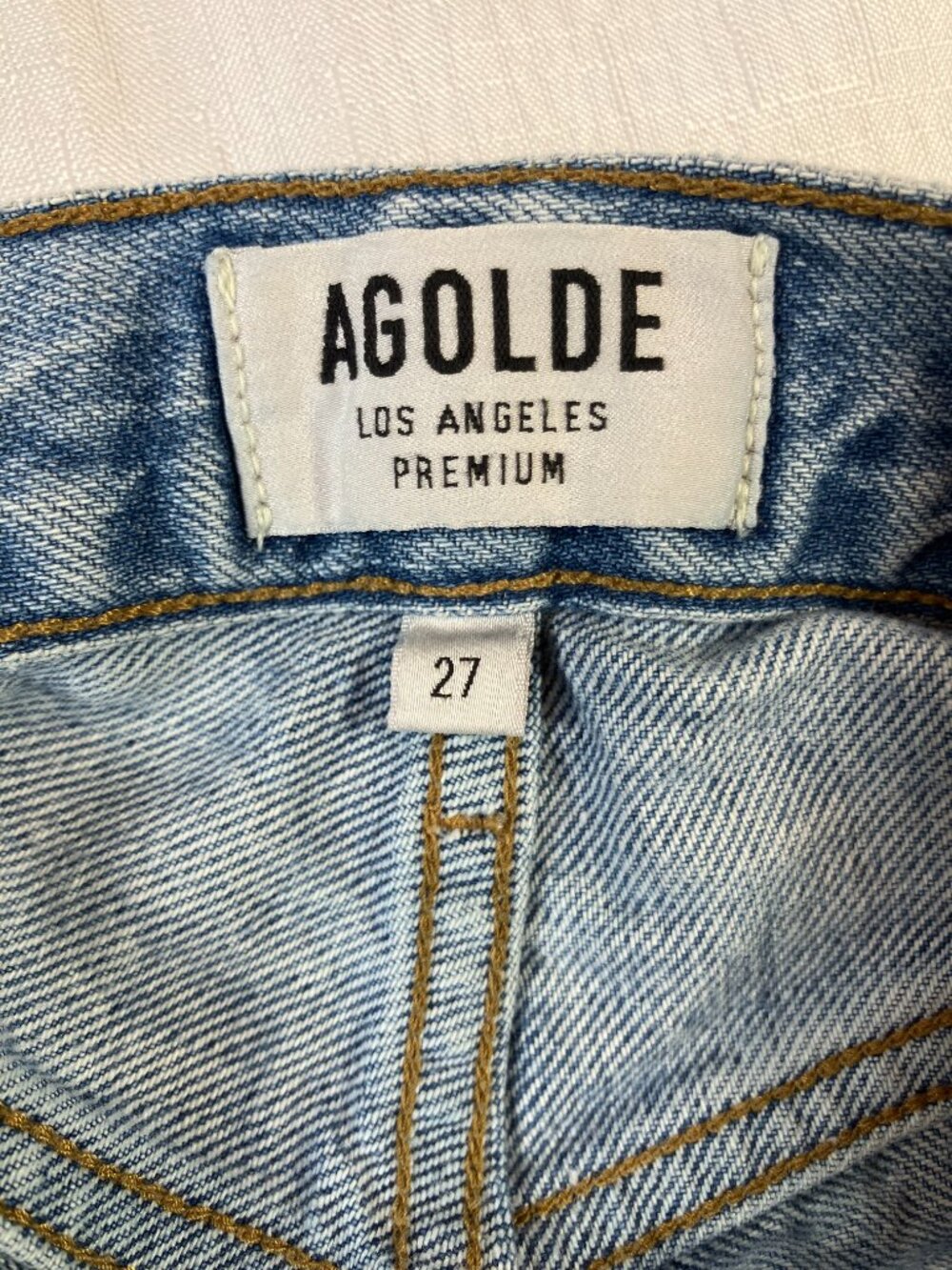 EUC Agolde Los Angeles Premium Denim Jeans, Button Fly, Size 27 - Picture 9 of 10